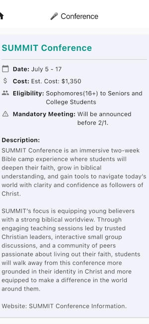 SNY Youth Ministry Screenshot 2