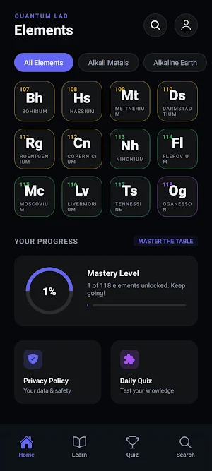 Elements Periodic Table Screenshot 1