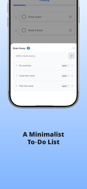 Rule of 3: Minimalist To Do Screenshot 1