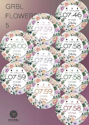 GRBL Flowers 5 Watchface Screenshot 3