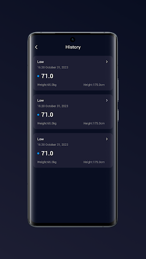 BMI Recorder Screenshot 1