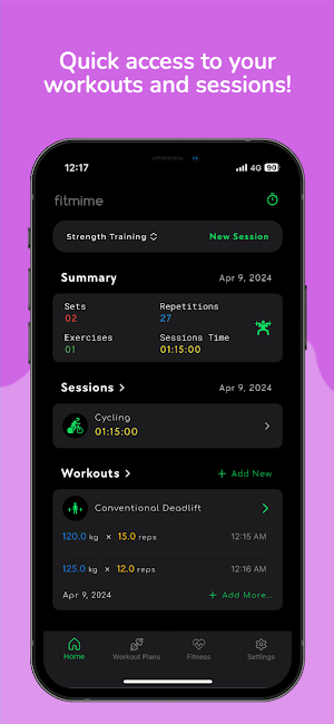 Fitmime: Workout Tracker Screenshot 0