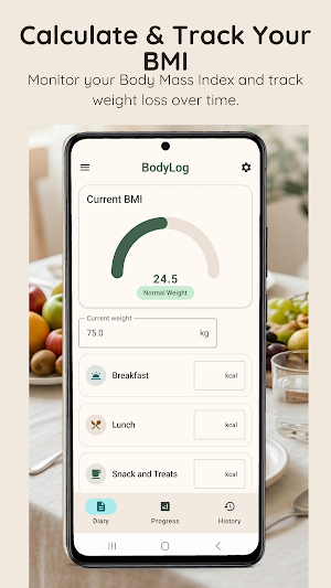 Weight & Calorie Log – BodyLog Screenshot 1