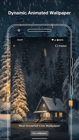 Real Snowfall Live Wallpaper Screenshot 1