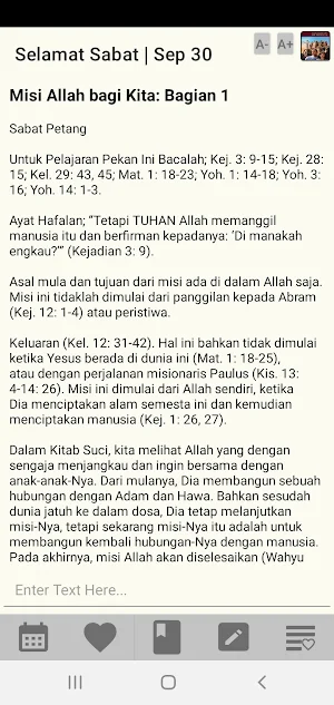 Belajar Sekolah Sabat Screenshot 0