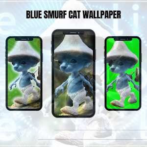 Blue Smurf Cat Wallpaper Screenshot 0