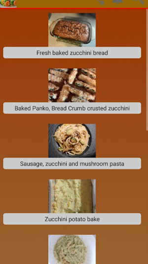 zucchini recipes Screenshot 1
