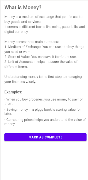 Money Skills for Beginners Screenshot 1