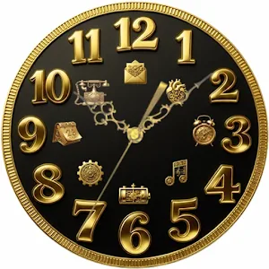 Animated Golden Watch Face Screenshot 0