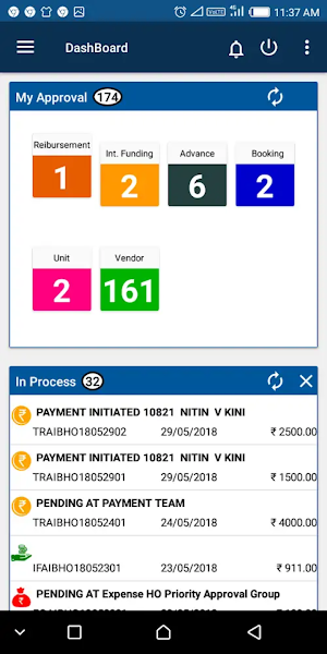 NTS Mobile expenses applicatio Screenshot 1