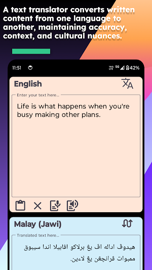 English Malay (Jawi) Translate Screenshot 2