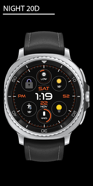 Night 20D - Digital Watch Face Screenshot 0