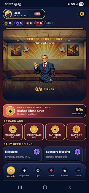 Megachurch Tycoon: Idle Pastor Screenshot 0