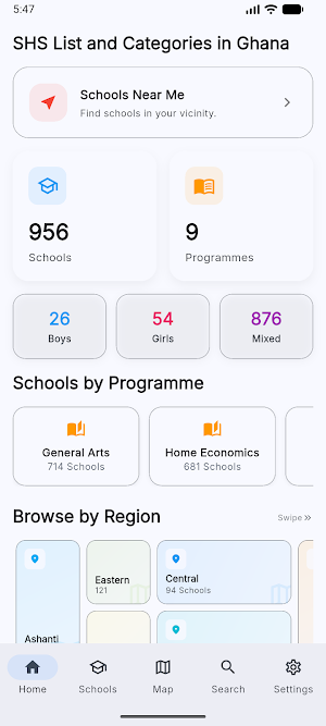 SHS List & Categories in Ghana Screenshot 1