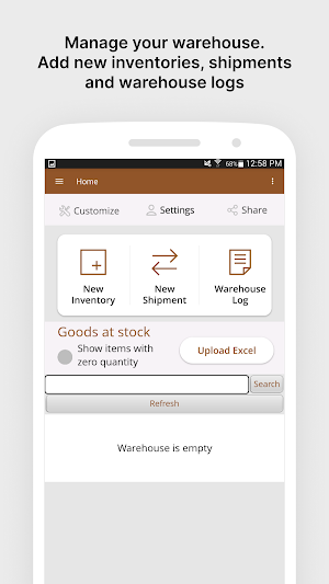 Warehouse Inventory & Shipment Screenshot 0