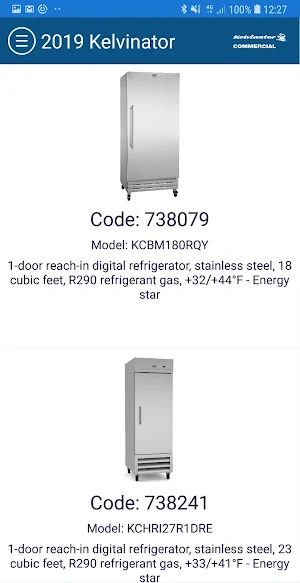 Kelvinator Commercial Pricelist Screenshot 1