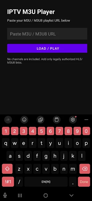 IPTV M3U Player Screenshot 1