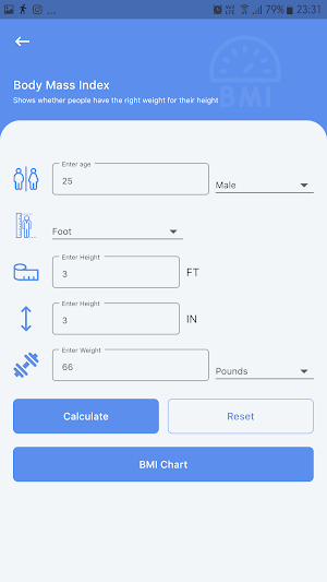 Maulaji Health Calculator Screenshot 1