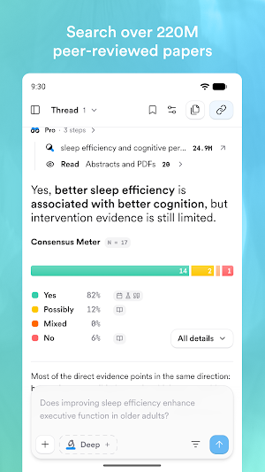 Consensus: AI for Research Screenshot 0