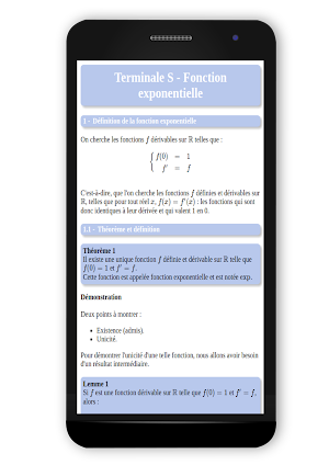 Maths TS : Fonction exponentie Screenshot 0