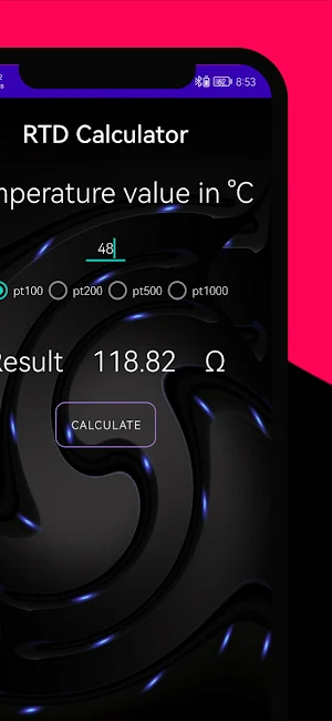 RTD Calculator Screenshot 0