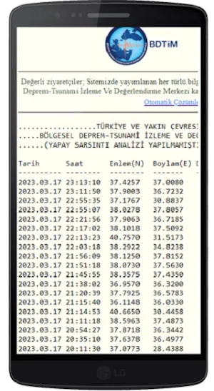 Deprem Bildirim Screenshot 0