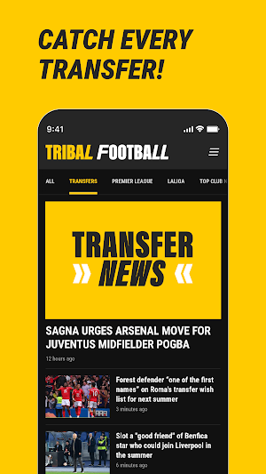 Tribal Football: Football News Screenshot 1