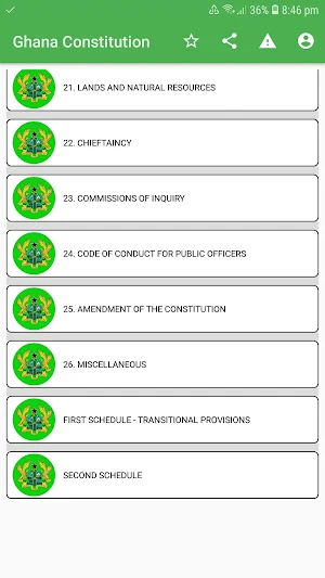 Ghana Constitution Book 1992 offline Screenshot 2