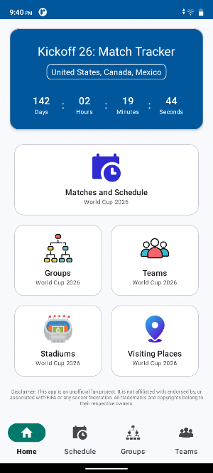 Football 2026: Match Tracker Screenshot 0
