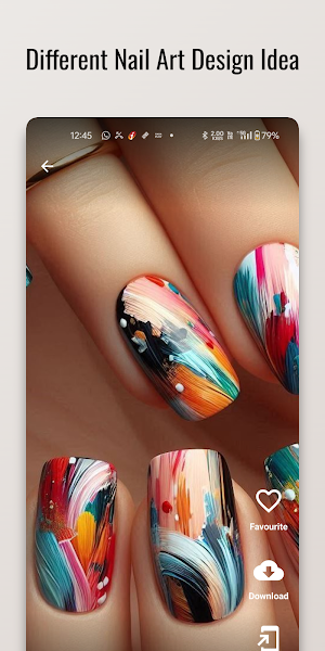 Bold Color Blocks Nail Design Screenshot 0