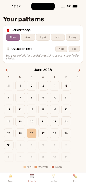 Phase: Menopause & HRT Tracker Screenshot 0