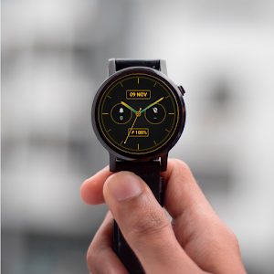 Stealth Black Watch Face Screenshot 3