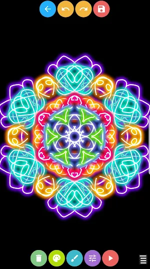 Glow Magic - Doodle kaleidoscope Screenshot 0