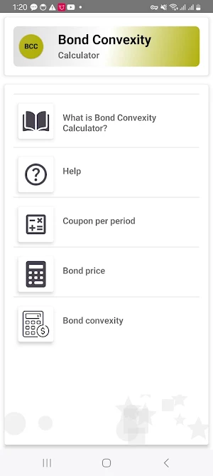 Bond Convexity Calculator Screenshot 0