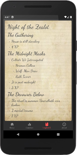 A. H. Tracker Screenshot 2