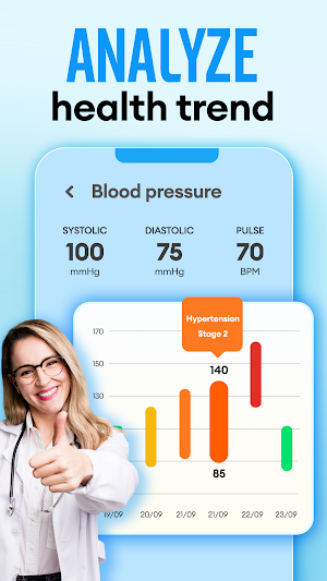 Daily blood pressure tracker Screenshot 2