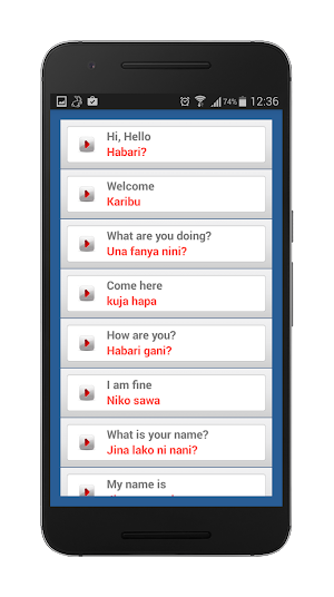 Swahili lessons Screenshot 1