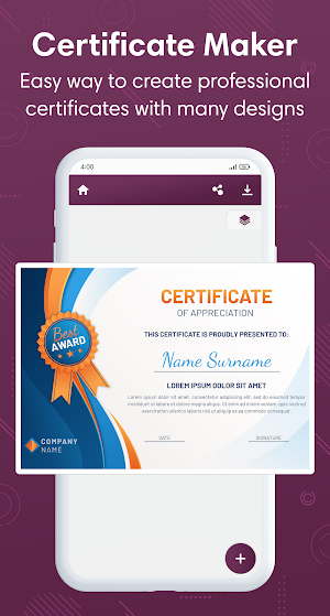 Certificate Maker & Designer Screenshot 1