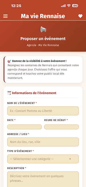 Ma vie Rennaise - Agenda Screenshot 2