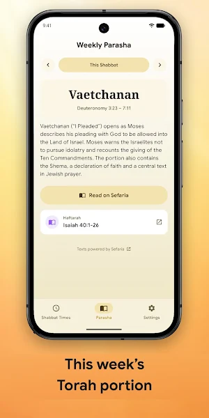 Shabbat Alarm Clock & Times Screenshot 3