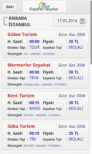 Koparan Seyahat Screenshot 1