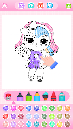 Doll Princess Coloring Games Screenshot 1