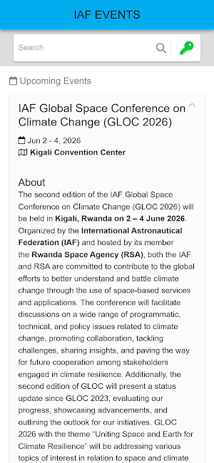 IAF EVENTS Screenshot 1