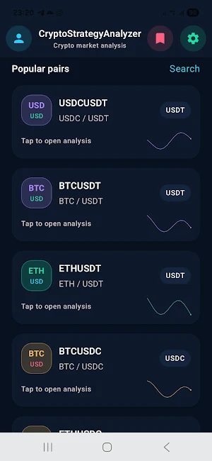 CryptoStrategyAnalyzer Screenshot 0