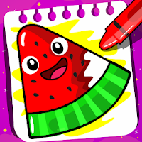 Fruits Coloring book & Food Drawing book Kids Free