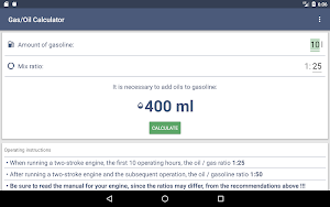 Gas/Oil Calculator Screenshot 3