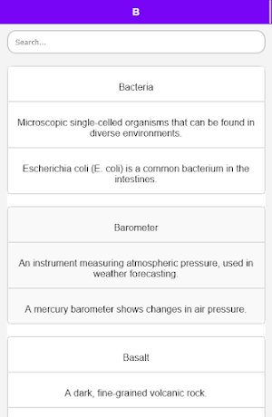 Science Dictionary Screenshot 2
