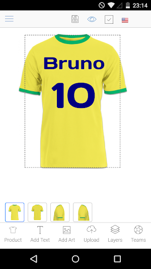 Soccer T-Shirt Designer Screenshot 0