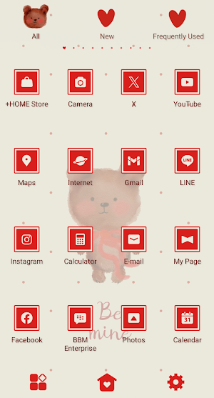 Bear Love Theme +HOME Screenshot 2