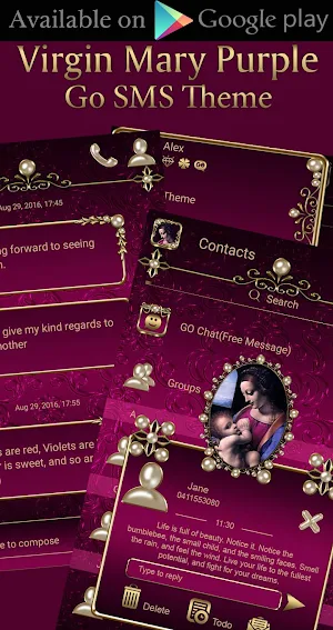 Virgin Mary Purple theme Screenshot 2